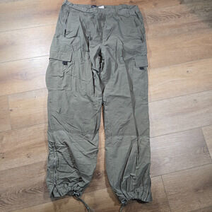 Outer Rim Cargo Pants Mens L Green Paratrooper Baggy Elastic Utility 34x30